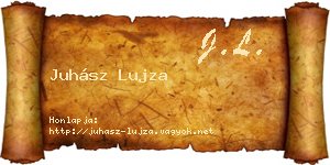 Juhász Lujza névjegykártya